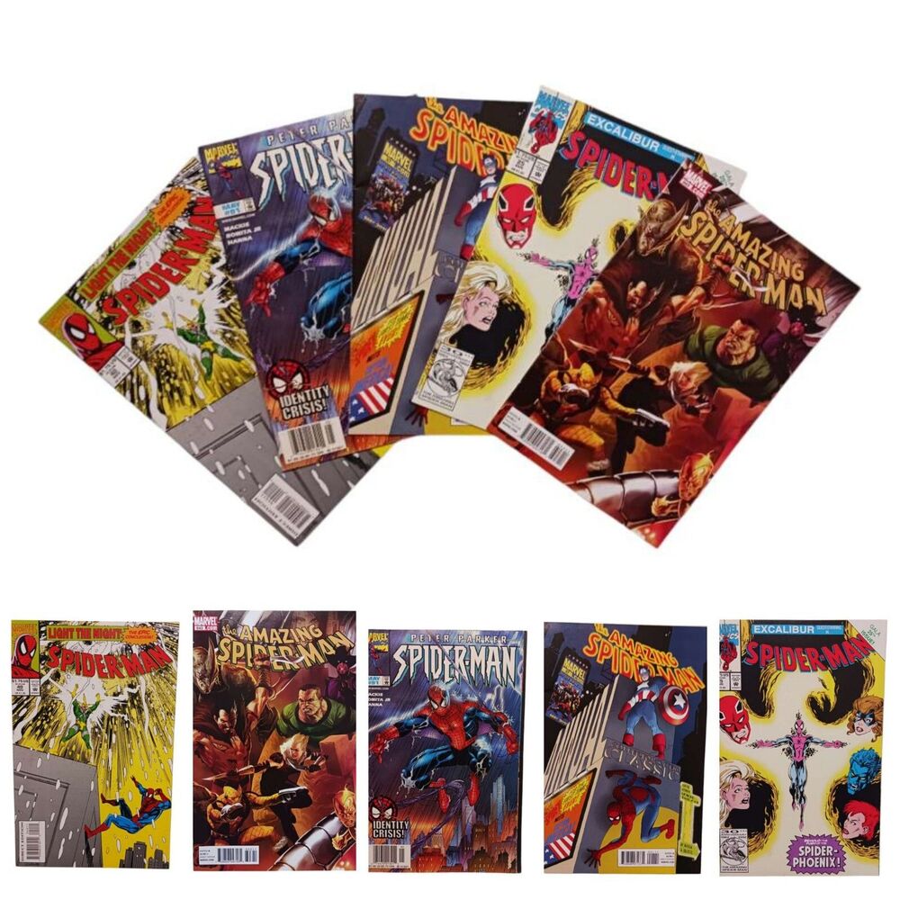 Vintage Marvel SpiderMan Lot Of 5 Comics Graphic Novels 1990s NM Very Nice